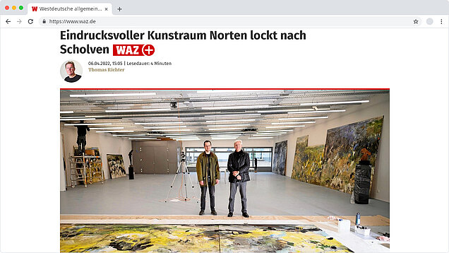 Screenshot waz.de | Eindrucksvoller Kunstraum Norten lockt nach Scholven